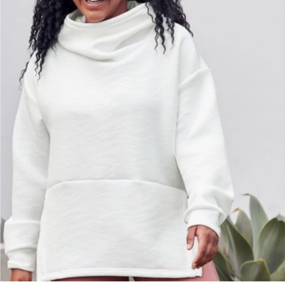 Fabletics Sweatshirt Lotta Cocoon Hoodie Pullover Women’s 2X White